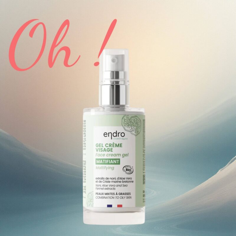 Gel Crème Visage Matifiant Endro – soin visage naturel bio pour peaux mixtes et grasses