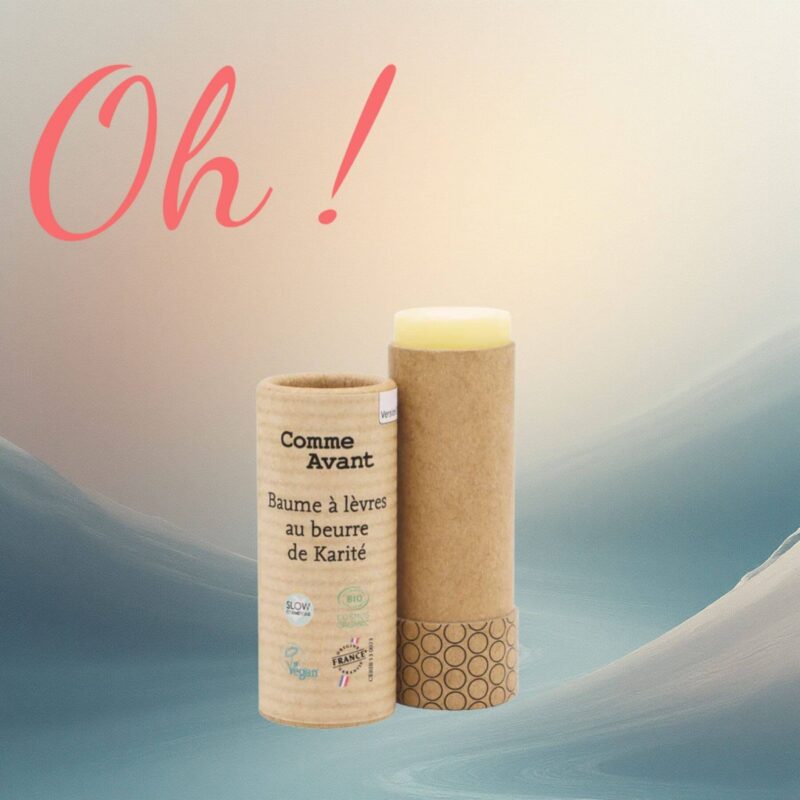 Baume à lèvres Comme Avant, bio beurre de karité zéro déchet
