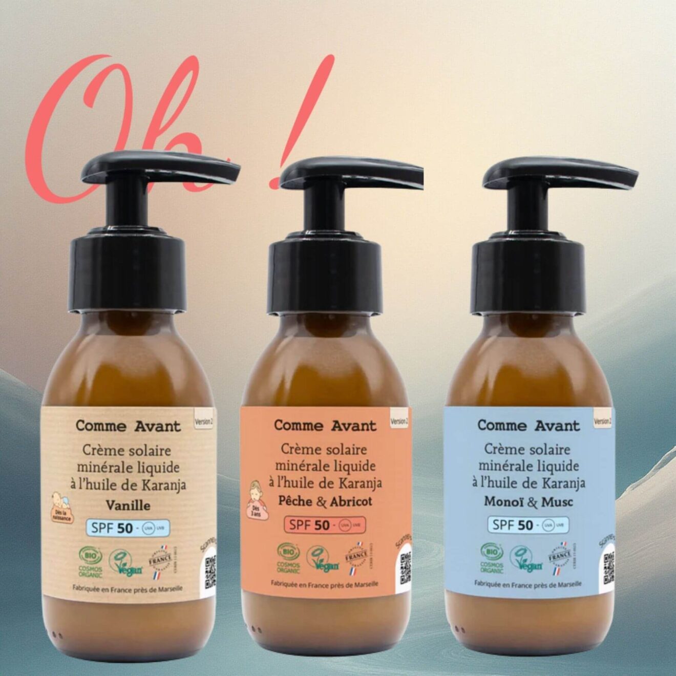 Crème Solaire SPF50 Minérale par Comme Avant